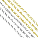 Gold Silver Mariner link chain unfinished chain by yard, Anchor chain, LX988