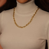 Gold Silver Mariner link chain unfinished chain by yard, Anchor chain, LX988