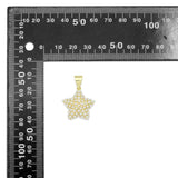 White Pearl Gold Five Point Star charm,  Star charm, Sku#LX989