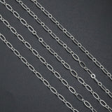 Gold Silver Dainty Long Link Figaro Chain by Yard, LX994