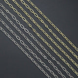 Gold Silver Dainty Long Link Figaro Chain by Yard, LX994