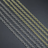 Gold Silver Dainty Textured Rolo Chain, hammered Rolo chain by Yard, LX996
