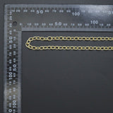 Gold Silver Oval link Curb Chain by Yard, Classic oval curb chain, LX997