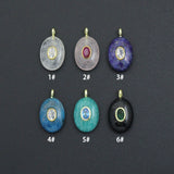 Natural Gemstone Charm Pendant-Quartz, Rose Quartz, Lapis, Blue Apatite, Sku#LY32