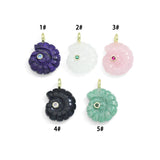 Natural Gemstone Snail Shape Pendant charm, Stone charm, Sku#LY34