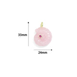 Natural Gemstone Snail Shape Pendant charm, Stone charm, Sku#LY34