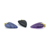 Natural Gemstone Heart Charm Pendant, Sku#LY35