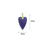 Natural Gemstone Heart Charm Pendant, Sku#LY35