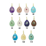 Teardrop Shapte Gemstone Pendant charm,  Stone charm, Sku#LY36