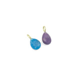 Teardrop Shapte Gemstone Pendant charm,  Stone charm, Sku#LY36
