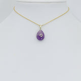 Teardrop Shapte Gemstone Pendant charm,  Stone charm, Sku#LY36