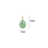 Teardrop Shapte Gemstone Pendant charm,  Stone charm, Sku#LY36