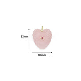Carved Natural Stone Heart Pendant,  Stone Heart charm, Sku#LY38