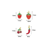 Red Cherry Strawberry Chili Pendant charm, Sku#O133