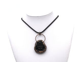 New!!! Black Obsidian Lagughting Buddha Pendant, Sku#YT06