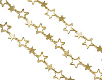Gold Five Star Frame Link Chain necklace Clasp, sku#HX05
