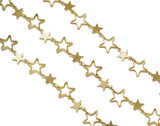 Gold Five Star Frame Link Chain necklace Clasp, sku#HX05