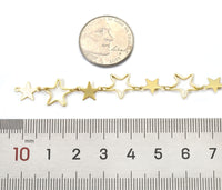 Gold Five Star Frame Link Chain necklace Clasp, sku#HX05