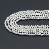 Diamond Cut Bright Silver Lava Beads, Sku#S156