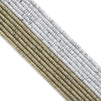 2x4mm Matt Hematite Smooth Rondelle Beads, Sku#S161