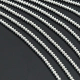Bright Silver Hematite-2x3/2x4/3x6/3x8/6x10mm Rondelle Smooth /Faceted , SKU#S3