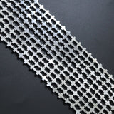Darker Silver Steel Color Hematite Cross Beads, Sku#S169
