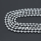 Darker Silver Steel Color Hematite Cross Beads, Sku#S169