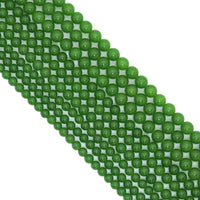 Green Jade Round Smooth Beads, Sku#U1199