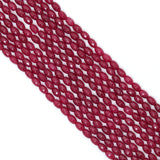 Natural Oval faceted Ruby Jade Beads, Ruby Jade, Sku#U1434
