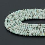 Genuine Larimar Rondelle Smooth Beads, 4x6mm/5x8mm, Sku#U1492