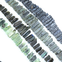 25-47mm Gemstone Long Slice Beads, Sku#U1817