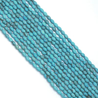 4x6mm Blue Turquoise Rice Shape Beads, Sku#U1830