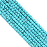 Blue Turquoise smooth Rondelle Beads, Sku#U1832