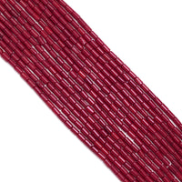 Red Coral Smooth Tube Beads, Sku#U1836