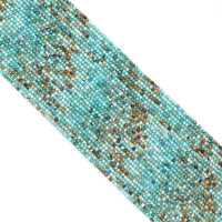 2mm Genuine Turquoise Round Faceted Beads, Sku#U1842