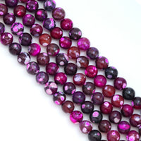 14mm Red Pink Agate Round Smooth Beads, Sku#U1844