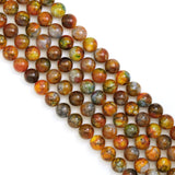 14mm Orange Yellow Agate Round Smooth Beads, Sku#U1849