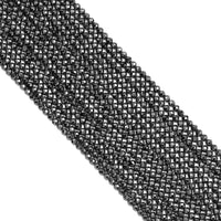 Black CZ Round Faceted Beads, Sku#U1861