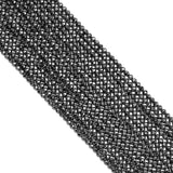 Black CZ Round Faceted Beads, Sku#U1861