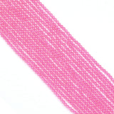 3mm Pink Crystal Round Faceted Beads, Sku#U1865