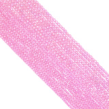 Pink CZ Round Faceted Beads, Sku#U1870