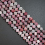 8mm Fine Cut Red Botswana Agate Round Beads, Sku#U1887