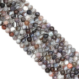 Fine Cut Botswana Agate Round Beads, Sku#U1888