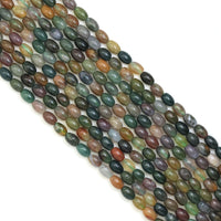 6x9mm Genuine Indian Agate Smooth Rice Shape Beads, Sku#U1891