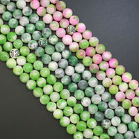 Colorful Jade Round Smooth Beads, Sku#U1900