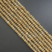 5x8mm Rondelle Smooth Yellow Quartz Beads, Sku# U1915