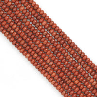 5x8mm Rondelle Smooth Red Jasper Beads, Sku#U1916