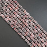 5x8mm Rondelle Smooth Pink Zebra Jasper Beads, Sku#U1922