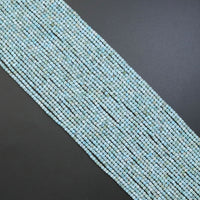 2.5mm Faceted Cube Genuine Larimar Beads, Sku#U1926