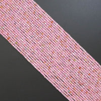 2.5mm Genuine Morganite Faceted Cube Beads, Sku#U1932